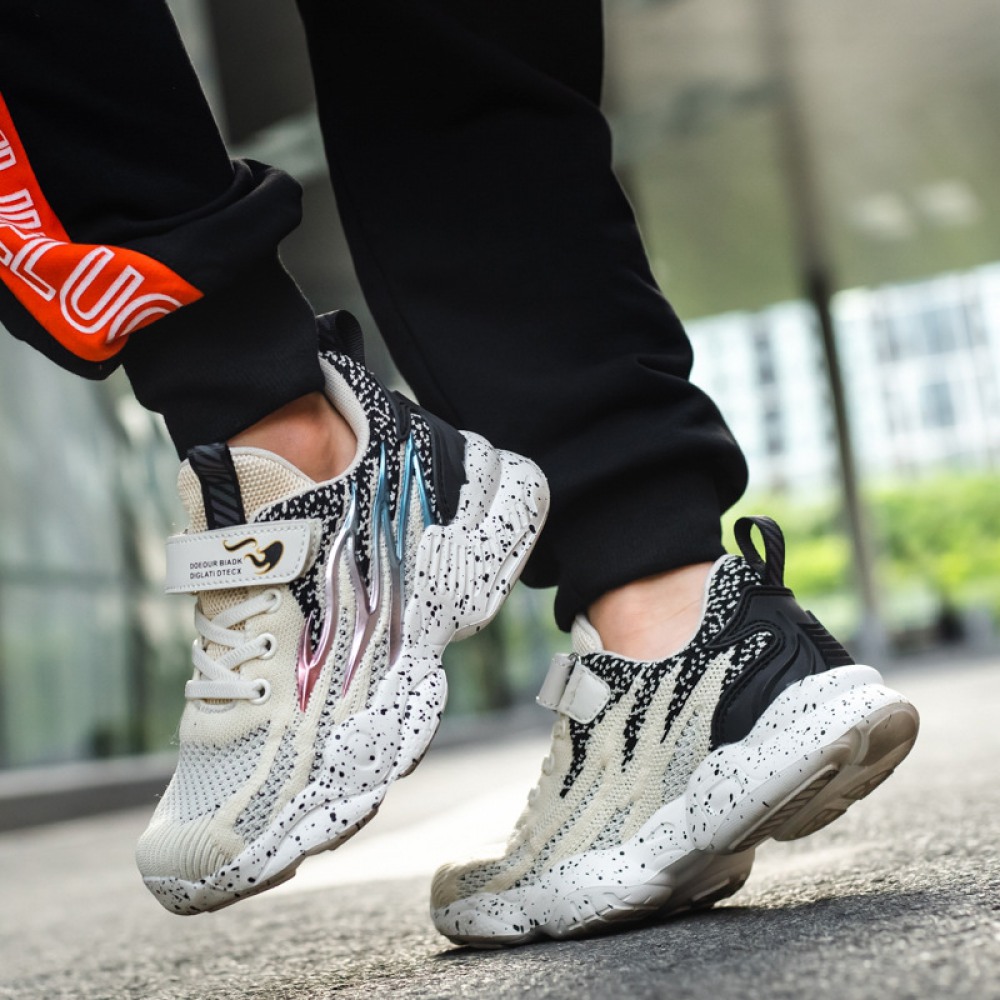 Fashion Children's Autumn Double Mesh Breathable Fly Woven Mesh Casual Sports Shoes